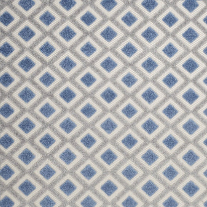 5' X 8' Blue And Gray Geometric Indoor Outdoor Area Rug HomeRoots