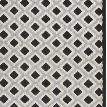 6' X 9' Black And White Geometric Indoor Outdoor Area Rug HomeRoots