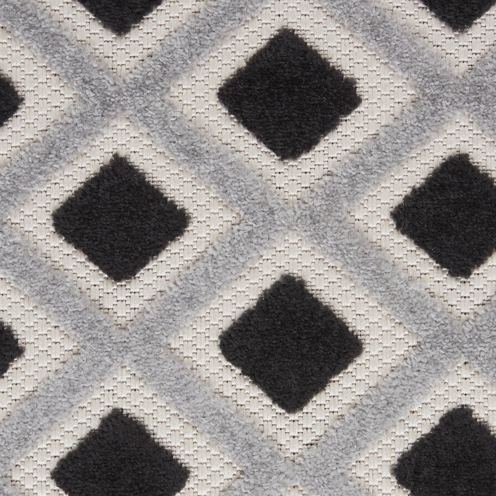 8' X 11' Black And White Geometric Indoor Outdoor Area Rug HomeRoots