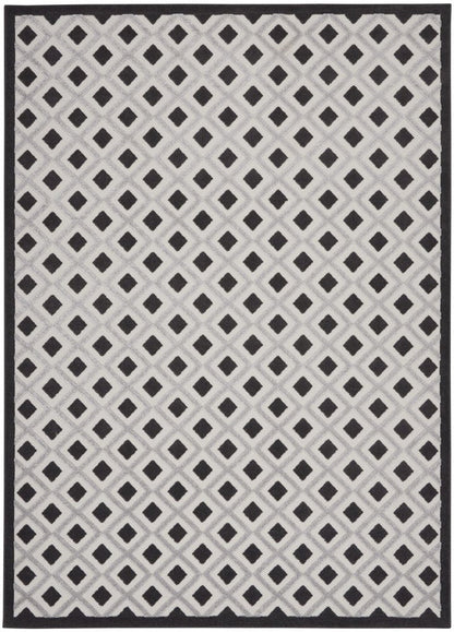 8' X 11' Black And White Geometric Indoor Outdoor Area Rug HomeRoots
