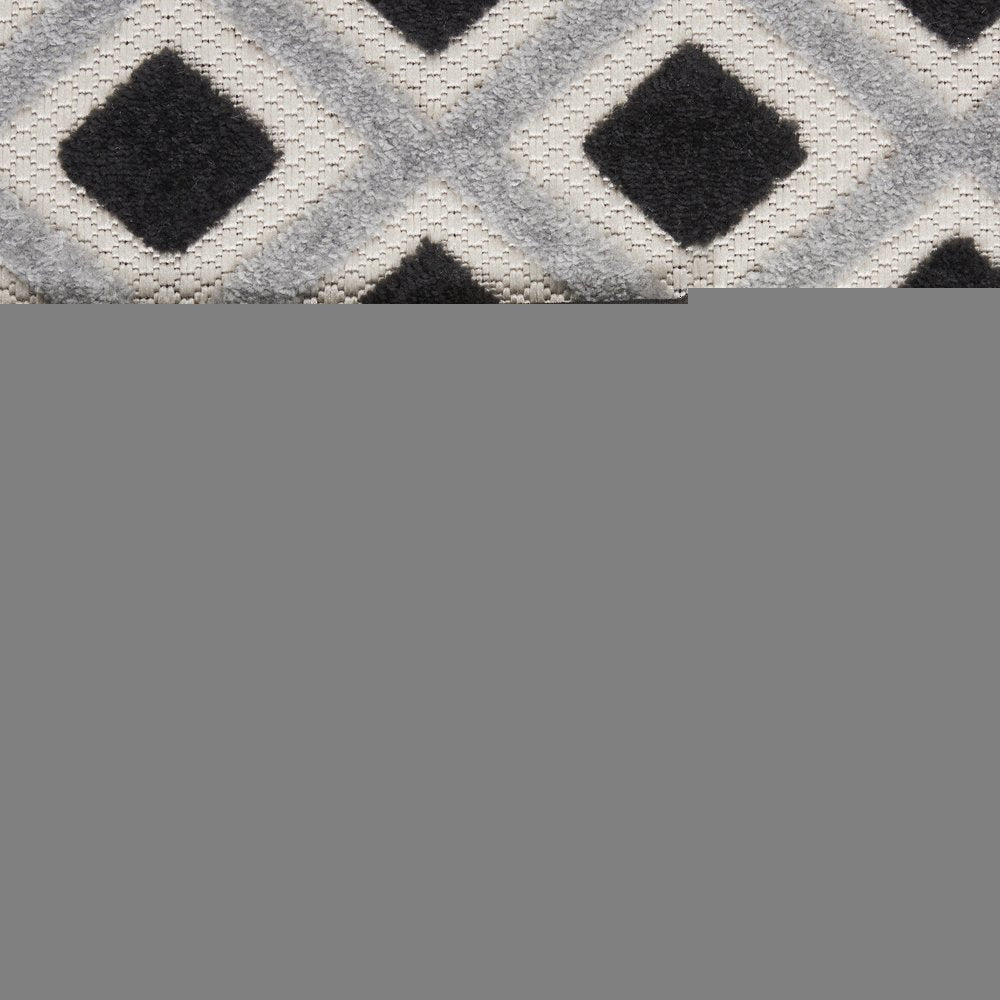 8' X 11' Black And White Geometric Indoor Outdoor Area Rug HomeRoots