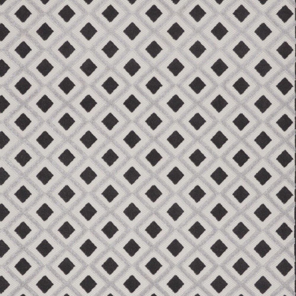 8' X 11' Black And White Geometric Indoor Outdoor Area Rug HomeRoots