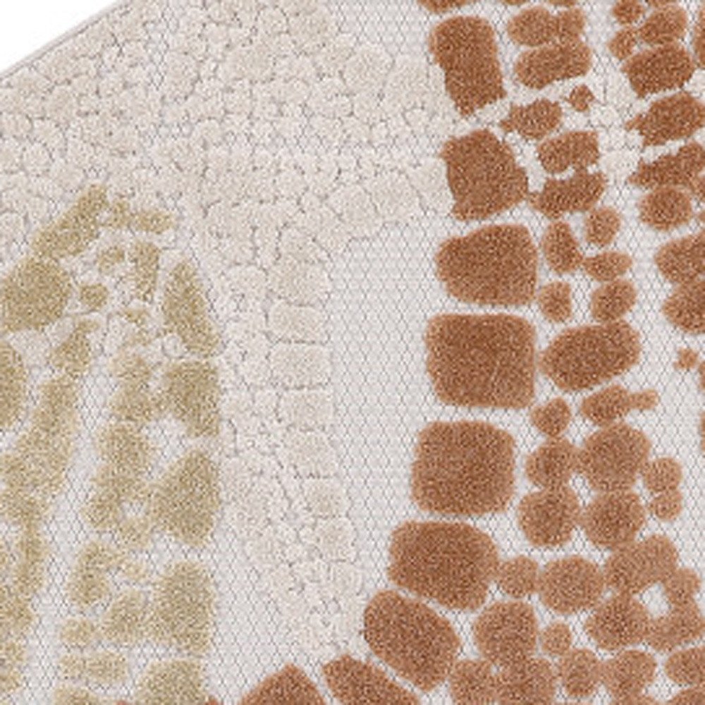 5' Ivory Yellow Orange And Green Round Starfish Indoor Outdoor Area Rug HomeRoots