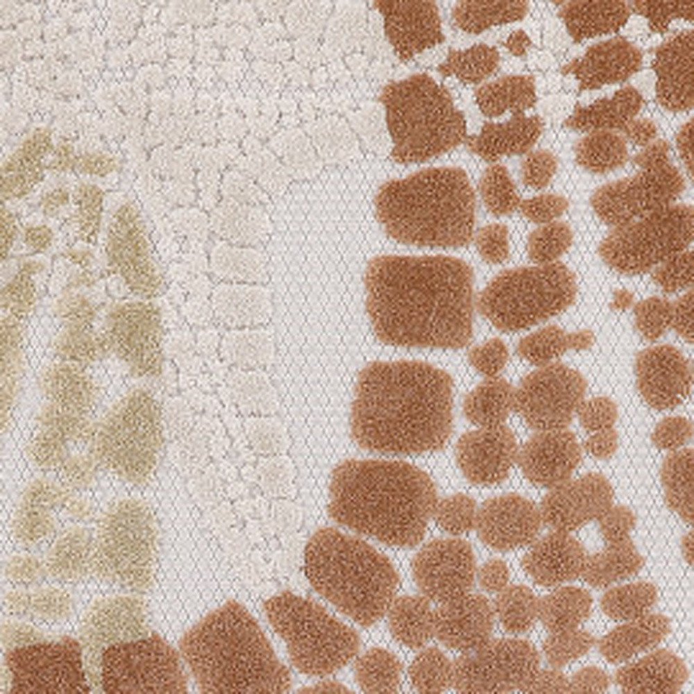 5' Ivory Yellow Orange And Green Round Starfish Indoor Outdoor Area Rug HomeRoots
