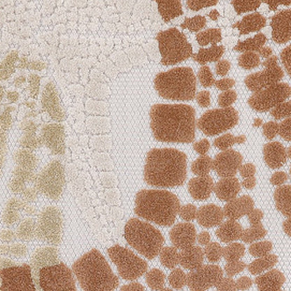 8' Ivory Yellow Orange And Green Round Starfish Indoor Outdoor Area Rug HomeRoots