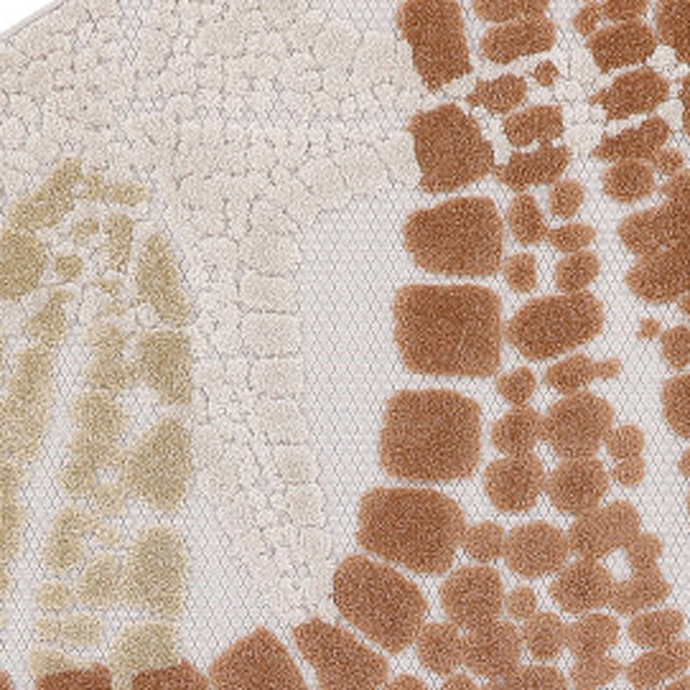 8' Ivory Yellow Orange And Green Round Starfish Indoor Outdoor Area Rug HomeRoots