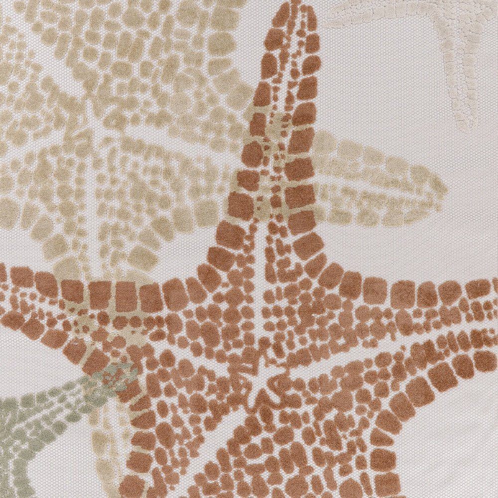 8' X 11' Ivory Yellow Orange And Green Starfish Indoor Outdoor Area Rug HomeRoots