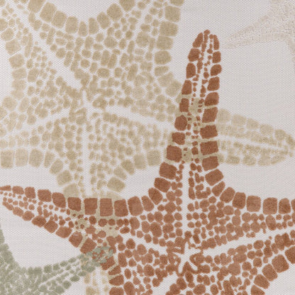 8' X 11' Ivory Yellow Orange And Green Starfish Indoor Outdoor Area Rug HomeRoots