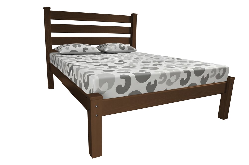 Brown Solid Wood Queen Bed Frame HomeRoots