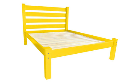 Canary Yellow Solid Wood Queen Bed Frame HomeRoots