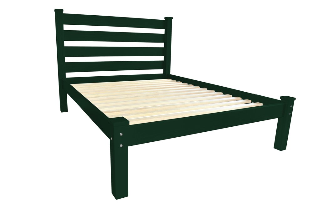 Dark Green Solid Wood Queen Bed Frame HomeRoots