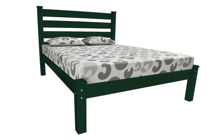Dark Green Solid Wood Queen Bed Frame HomeRoots