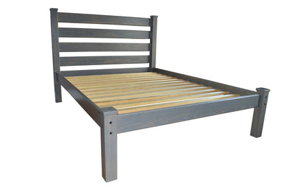 Gray Solid Wood Queen Bed Frame HomeRoots
