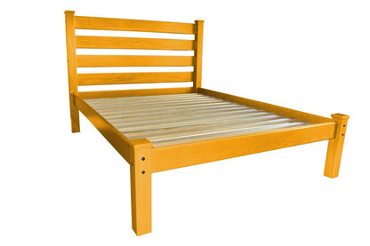 Yellow Solid Wood Queen Bed Frame HomeRoots