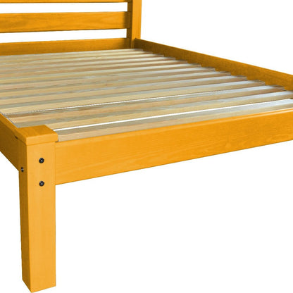 Yellow Solid Wood Queen Bed Frame HomeRoots