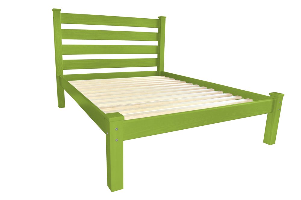 Lime Green Solid Wood Queen Bed Frame HomeRoots