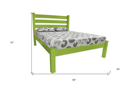 Lime Green Solid Wood Queen Bed Frame HomeRoots