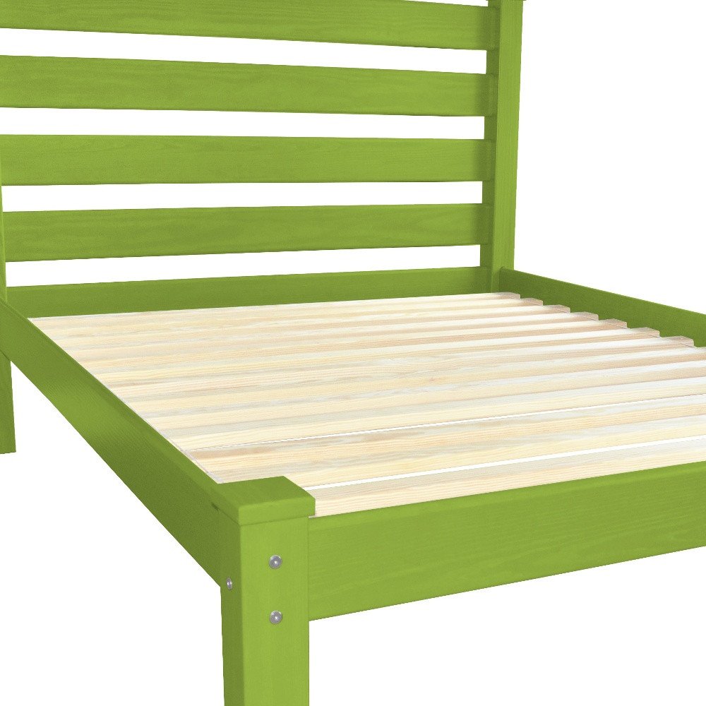 Lime Green Solid Wood Queen Bed Frame HomeRoots