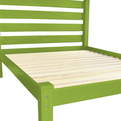 Lime Green Solid Wood Queen Bed Frame HomeRoots