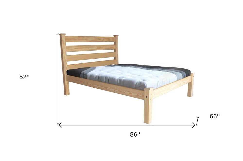 Natural Solid Wood Queen Bed Frame HomeRoots
