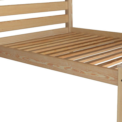 Natural Solid Wood Queen Bed Frame HomeRoots