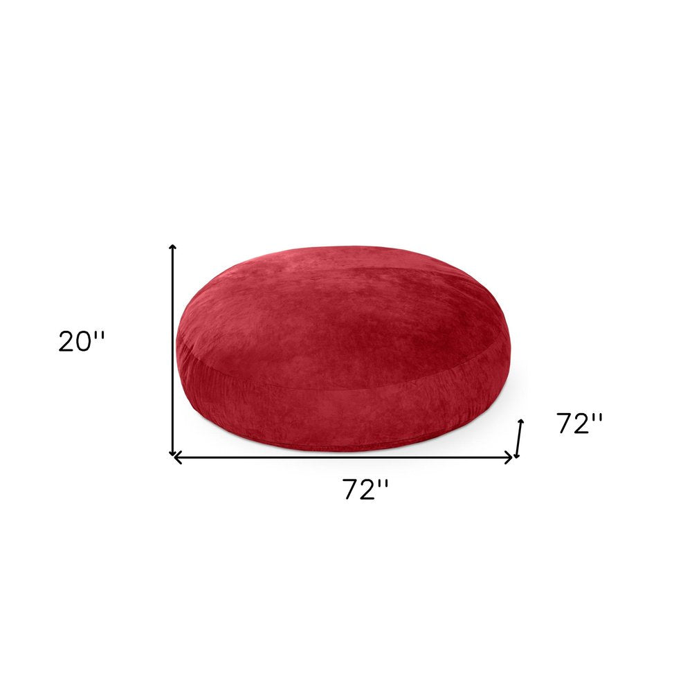 72" Cinnabar Microsuede Bean Bag Chair — view 6