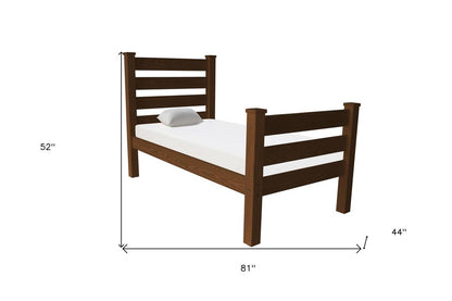Brown Solid Wood Twin Bed Frame HomeRoots