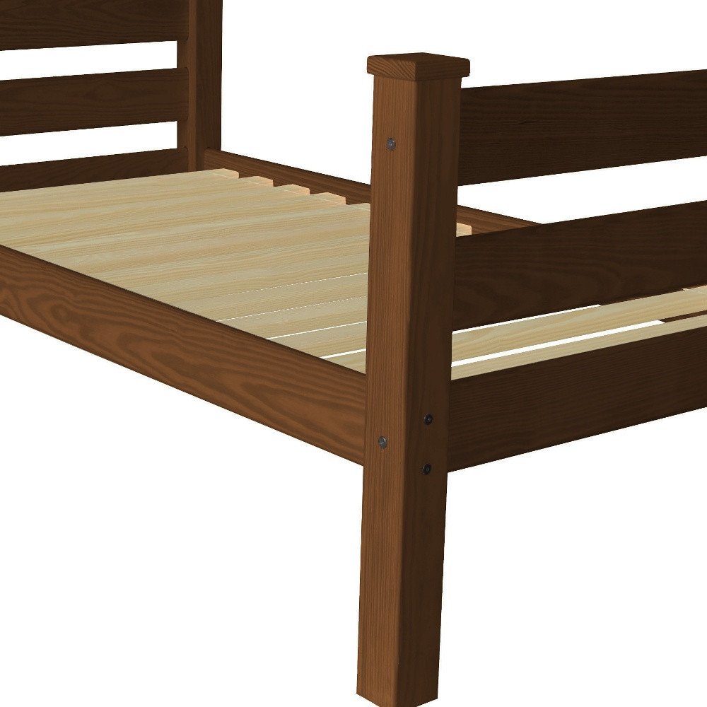 Brown Solid Wood Twin Bed Frame HomeRoots