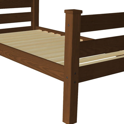 Brown Solid Wood Twin Bed Frame HomeRoots
