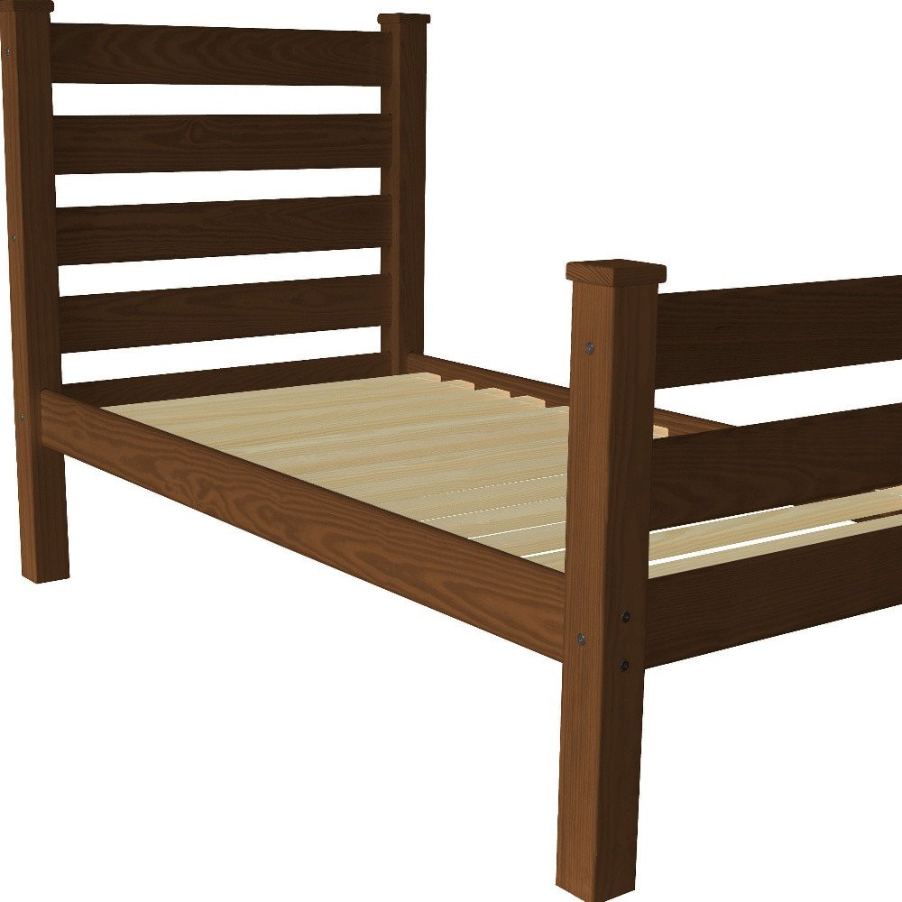 Brown Solid Wood Twin Bed Frame HomeRoots