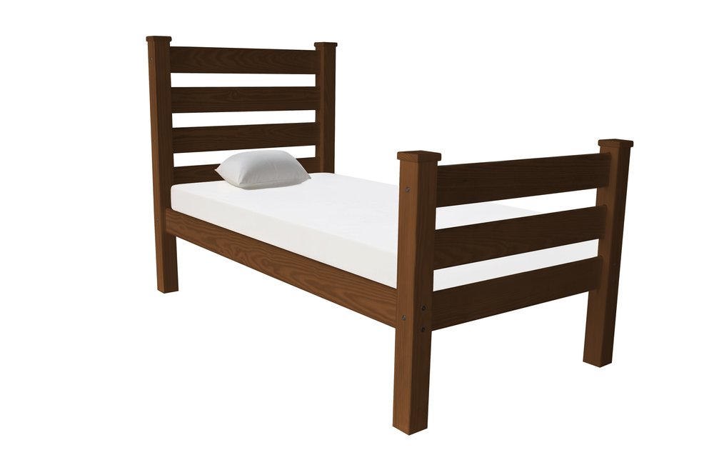 Brown Solid Wood Twin Bed Frame HomeRoots