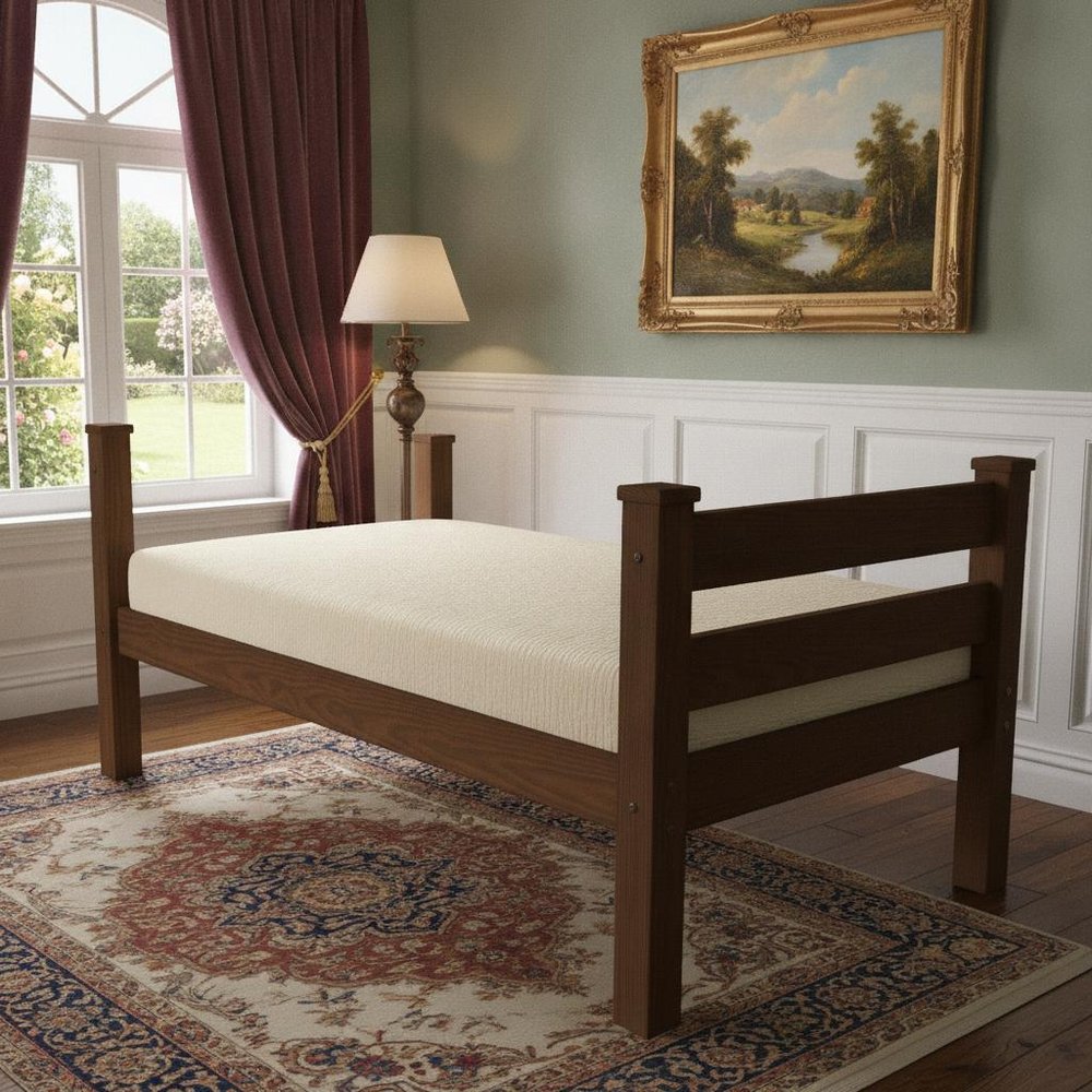 Brown Solid Wood Twin Bed Frame HomeRoots
