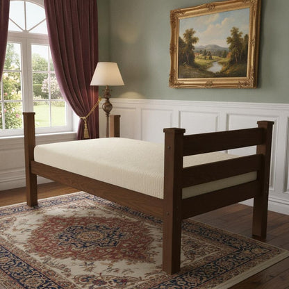 Brown Solid Wood Twin Bed Frame HomeRoots