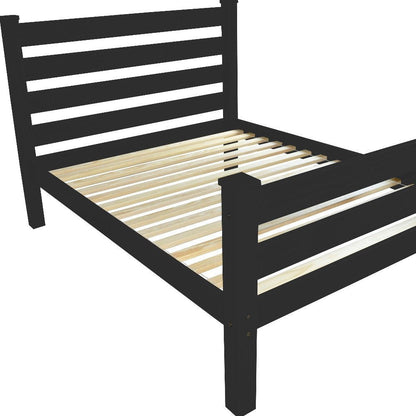 Black Solid Wood Twin Bed Frame HomeRoots