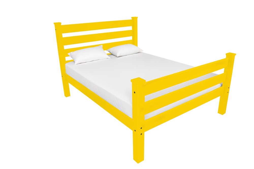 Canary Yellow Solid Wood Twin Bed Frame HomeRoots