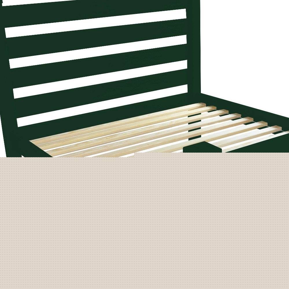 Dark Green Solid Wood Twin Bed Frame HomeRoots