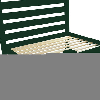 Dark Green Solid Wood Twin Bed Frame HomeRoots