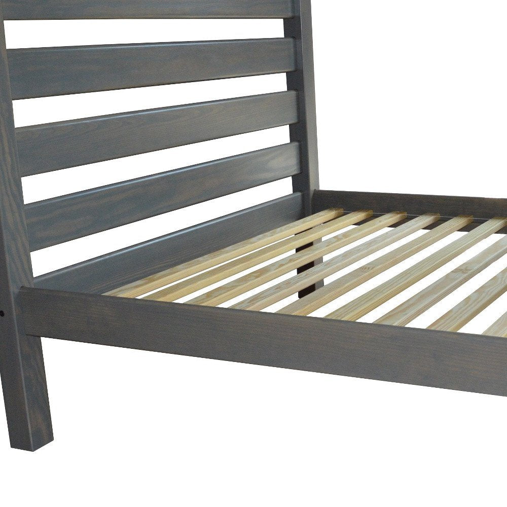 Gray Solid Wood Twin Bed Frame HomeRoots
