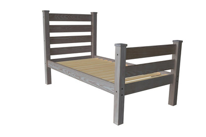 Gray Solid Wood Twin Bed Frame HomeRoots