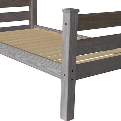 Gray Solid Wood Twin Bed Frame HomeRoots