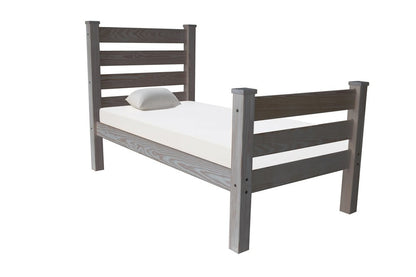Gray Solid Wood Twin Bed Frame HomeRoots