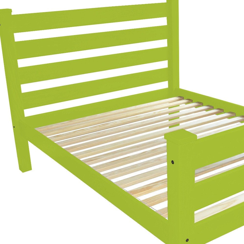 Lime Green Solid Wood Twin Bed Frame HomeRoots