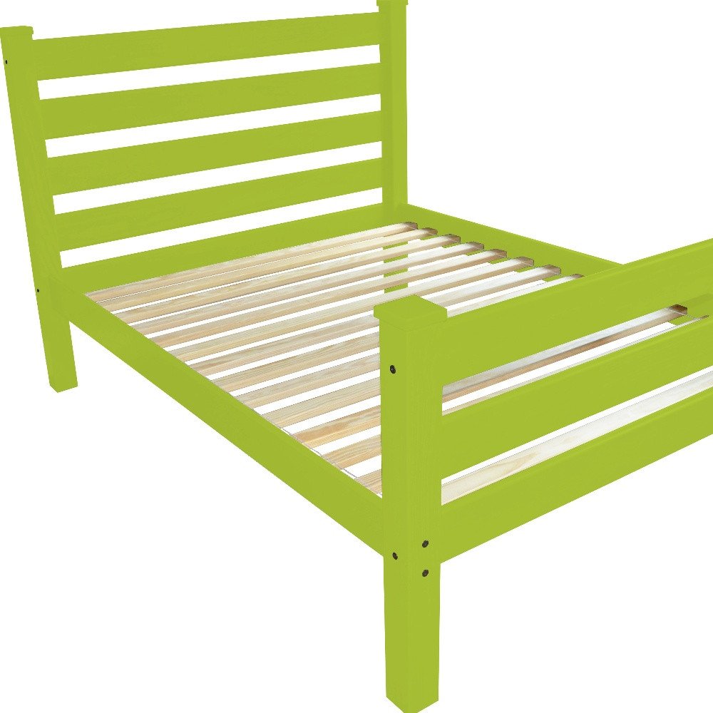 Lime Green Solid Wood Twin Bed Frame HomeRoots