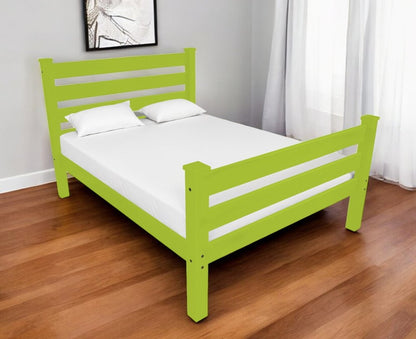Lime Green Solid Wood Twin Bed Frame HomeRoots