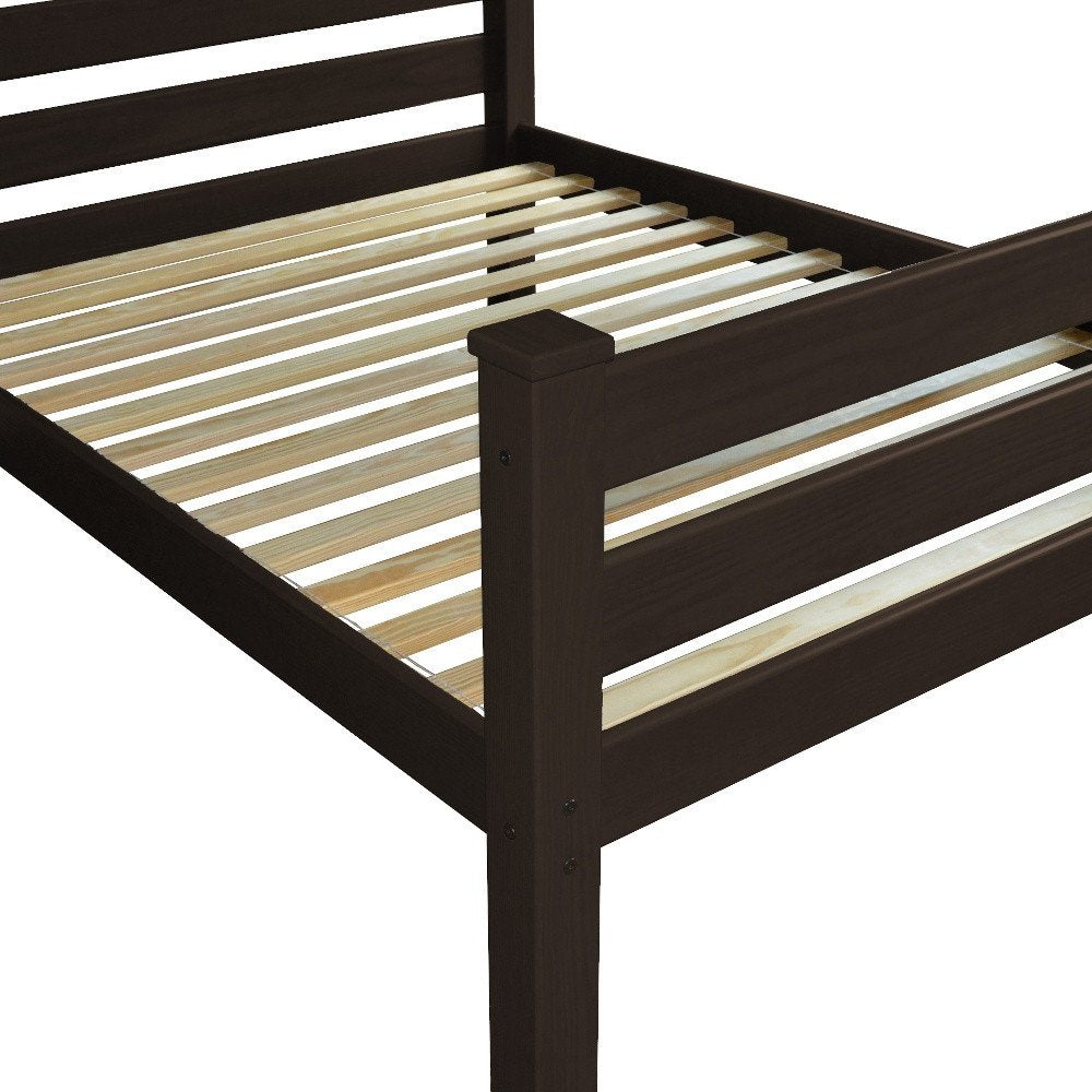 Brown Solid Wood Twin Bed Frame HomeRoots