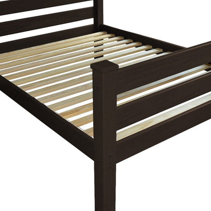Brown Solid Wood Twin Bed Frame HomeRoots