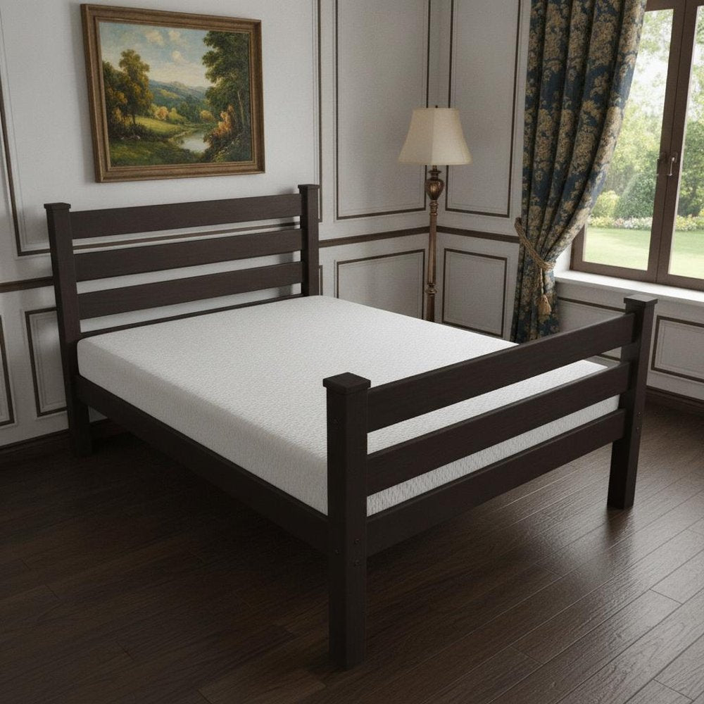 Brown Solid Wood Twin Bed Frame HomeRoots