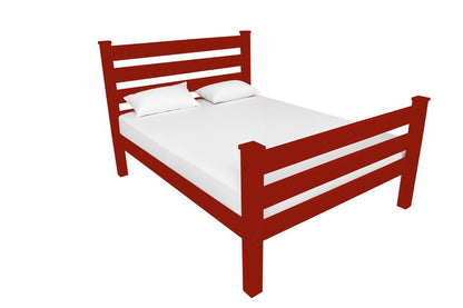 Red Solid Wood Twin Bed Frame HomeRoots
