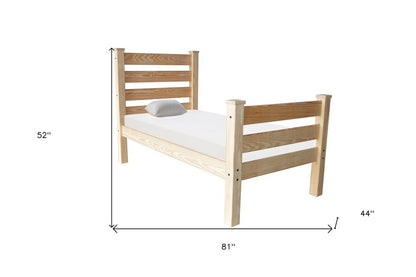 Natural Solid Wood Twin Bed Frame HomeRoots