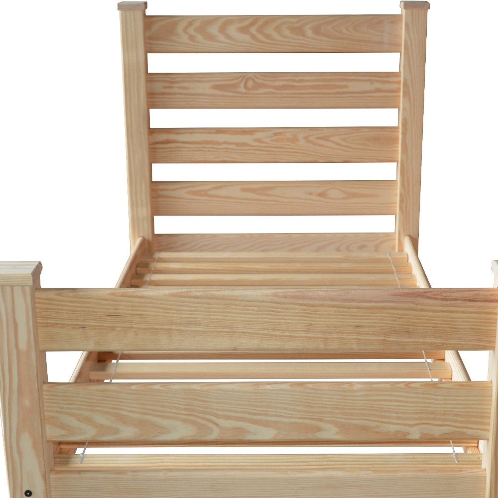 Natural Solid Wood Twin Bed Frame HomeRoots